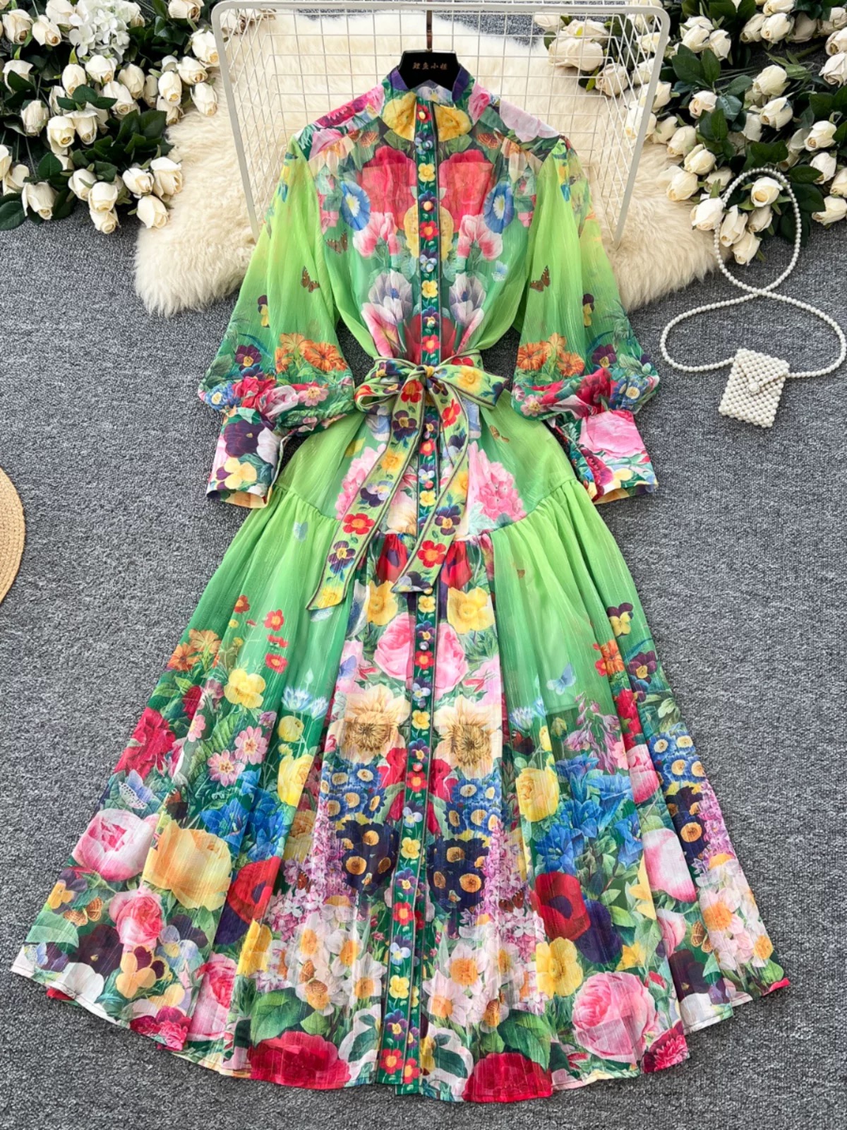 Prettiest in the room print dress ED200 images